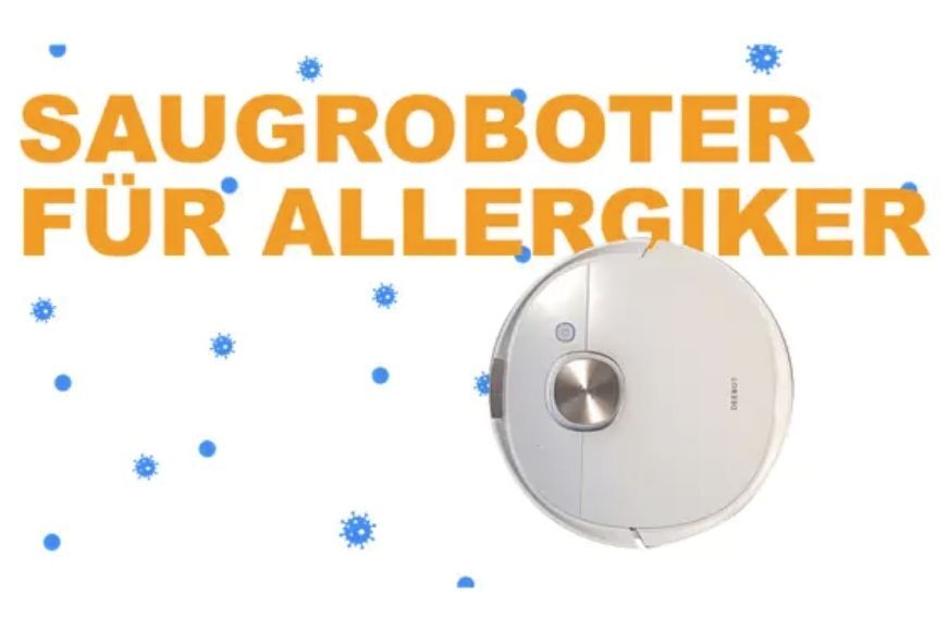 Der Saugroboter saugt die Allergene und Staub ein
